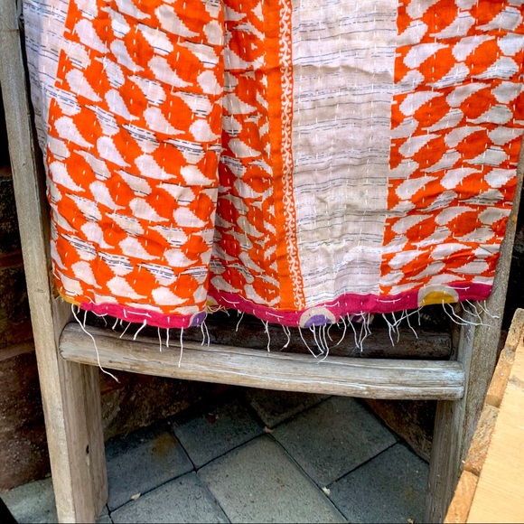 ✨VINTAGE BOHEMIAN KANTHA SARI 2 SIDED BL… - Picture 4 of 6